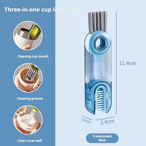 New Arrived 3 in 1 Bottle Gap Clean Brush Multifunctional Brush Cup Crevice Cleaning Tools Mini Silicone Cup-Holder Cleaner