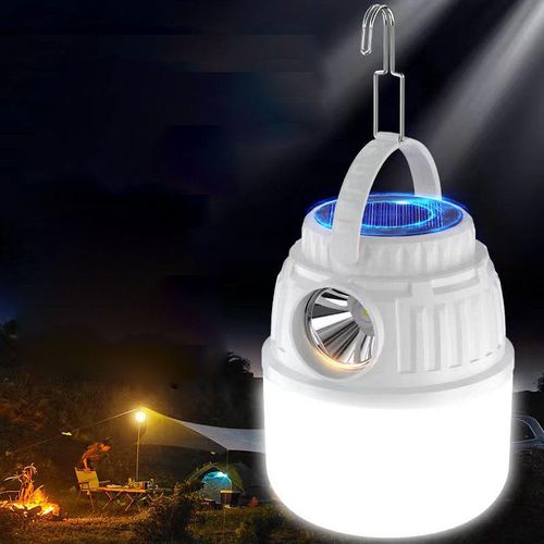Outdoor Solar Rechargeable Foldable Tent Light Waterproof Emergency Camping Lantern