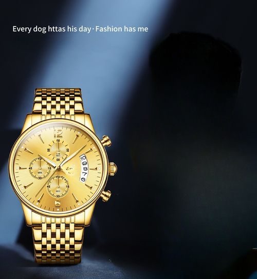 Business Watch Wrist Waterproof Watch for Men Big Dial Multifunctional Smart Quartz Watch