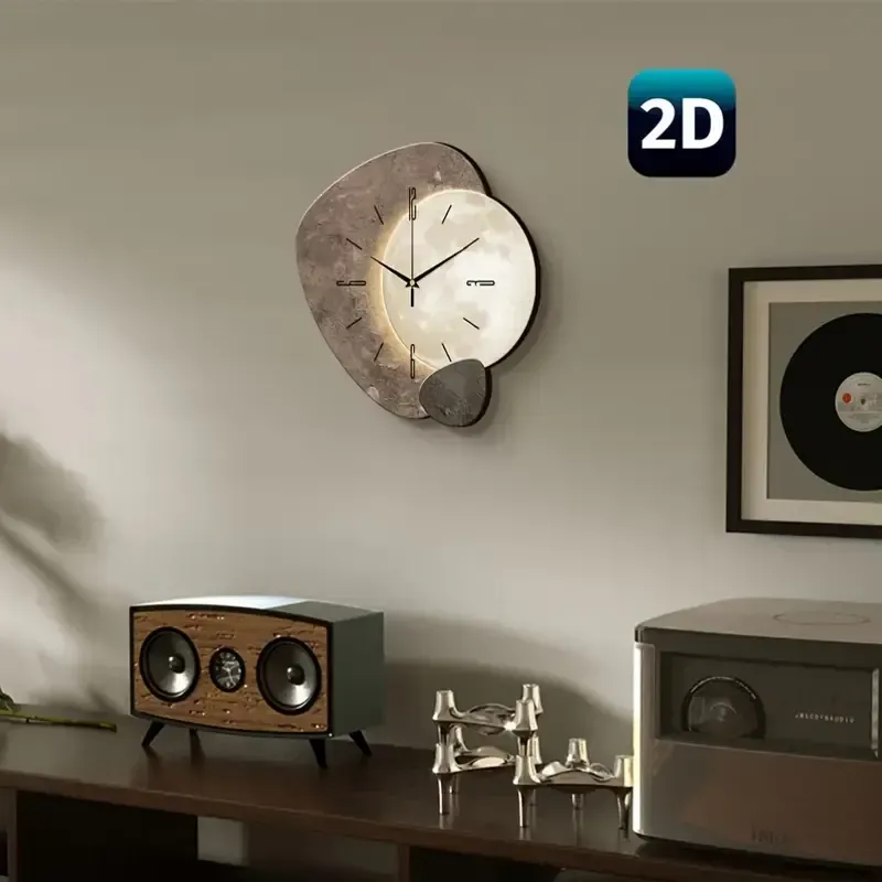 4 Living room modern simple clock wall clock wall clock silent home（客厅现代简约时钟挂钟壁钟静音家用挂钟）