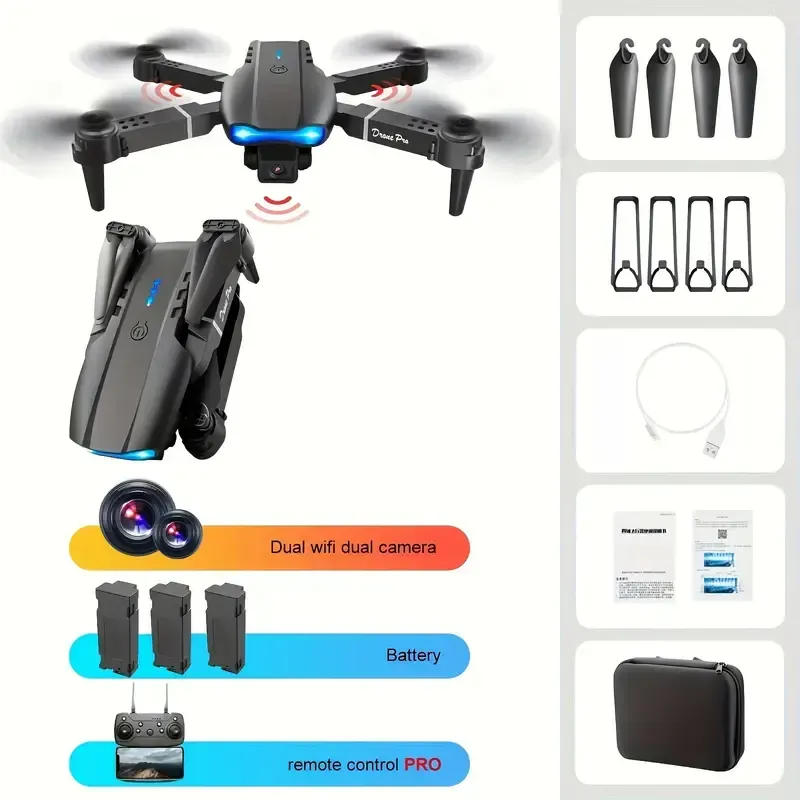 11 Folding drone HD dual camera aerial photography fixed altitude quadcopter（折叠无人机高清双摄航拍定高四轴飞行器）