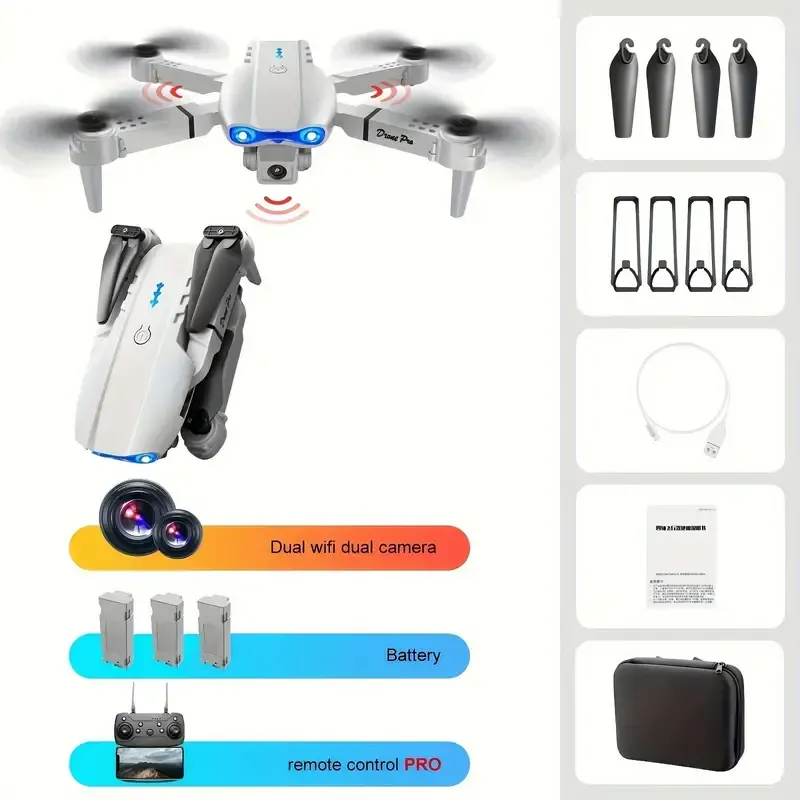 11 Folding drone HD dual camera aerial photography fixed altitude quadcopter（折叠无人机高清双摄航拍定高四轴飞行器）