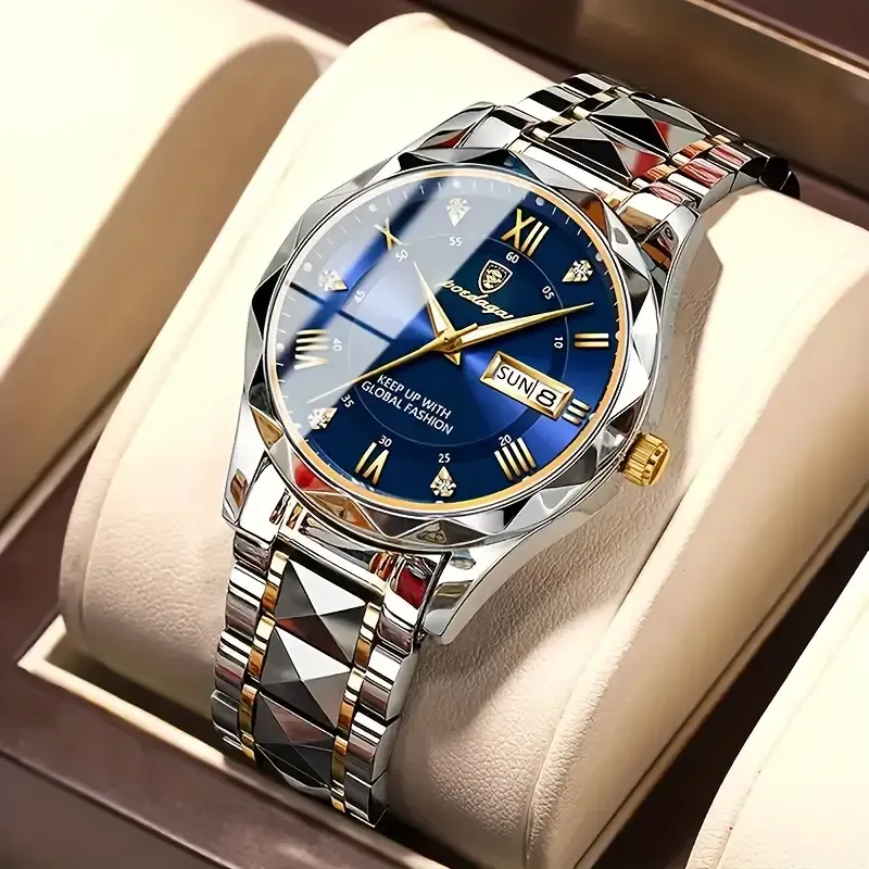 20 BINBOND Retro Round Dial Waterproof Luminous Quartz Watch(BINBOND复古圆形表盘防水发光石英手表)