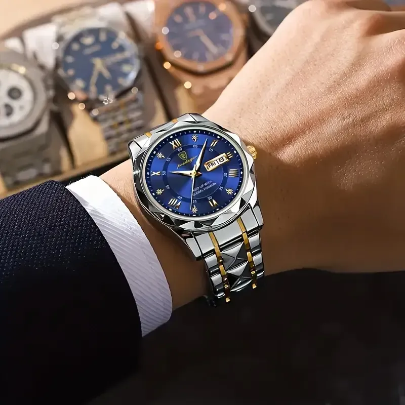 20 BINBOND Retro Round Dial Waterproof Luminous Quartz Watch(BINBOND复古圆形表盘防水发光石英手表)