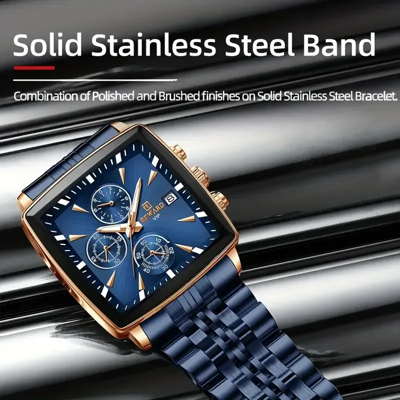22 Luxury REWARD Men's Blue Quartz Watch