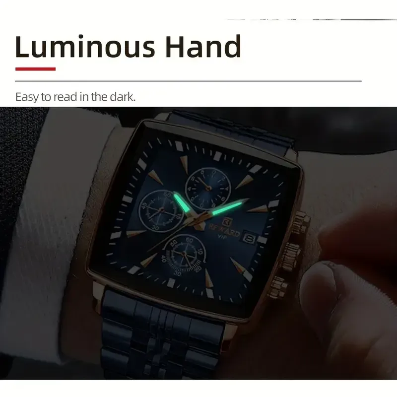 22 Luxury REWARD Men's Blue Quartz Watch