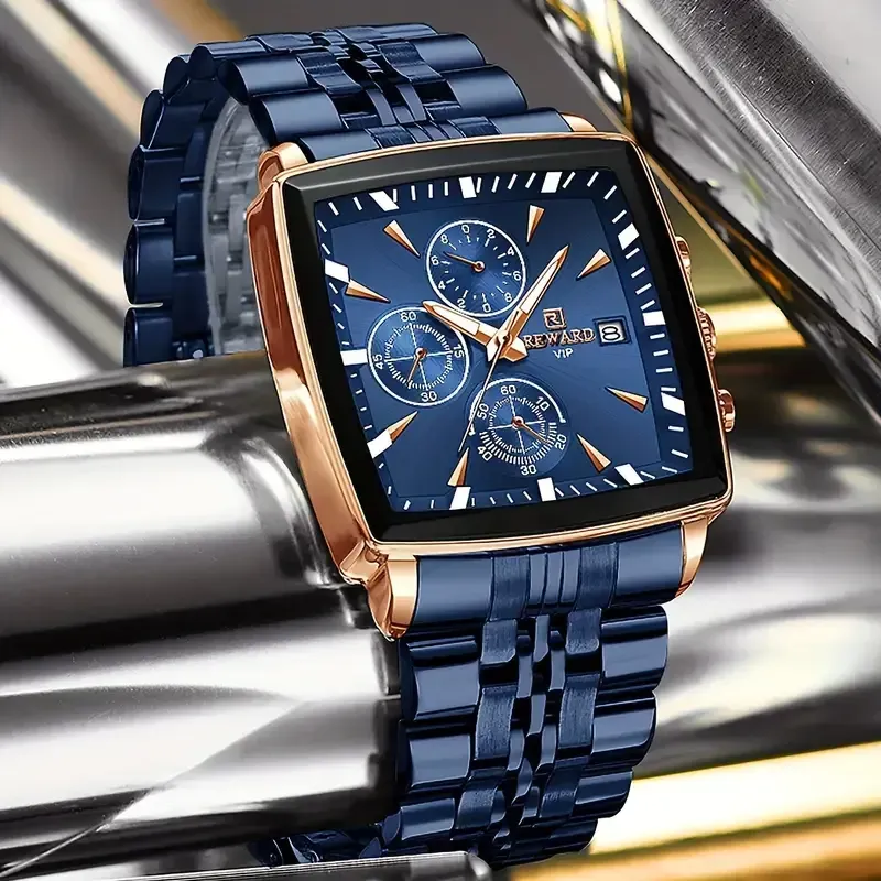 22 Luxury REWARD Men's Blue Quartz Watch