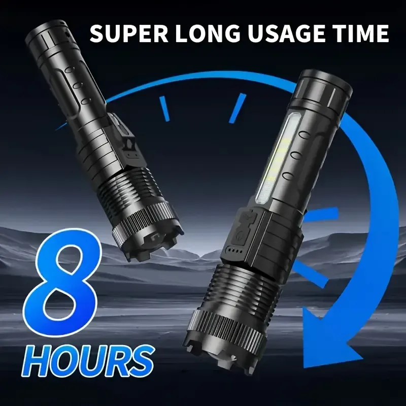 25 Buy one get one free, 2 high brightness rechargeable LED battery multifunctional flashlight