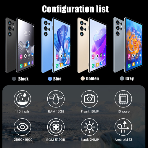 30 Tablet S23 2-in-1, 11-inch large display, 16+512