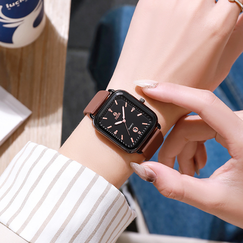 36 New large dial square women's fashion light luxury waterproof quartz watch