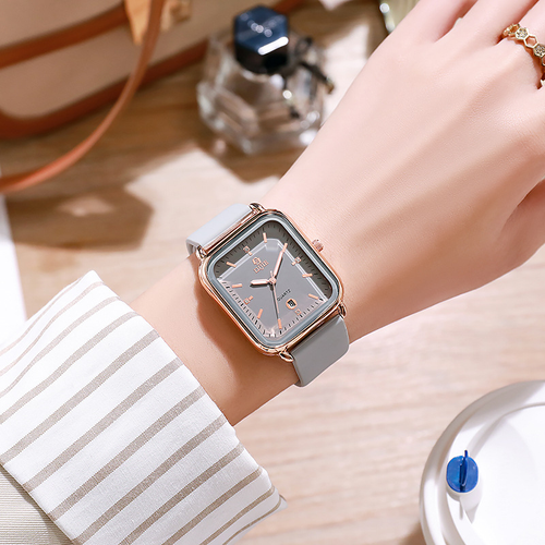 36 New large dial square women's fashion light luxury waterproof quartz watch