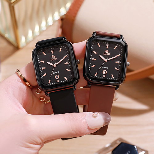 36 New large dial square women's fashion light luxury waterproof quartz watch