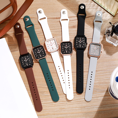 36 New large dial square women's fashion light luxury waterproof quartz watch