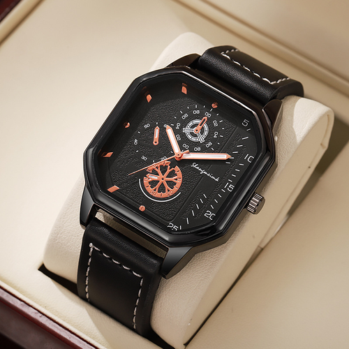 38 Octagonal dial fashionable men's square case watch