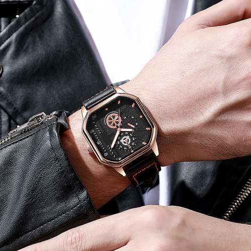 38 Octagonal dial fashionable men's square case watch