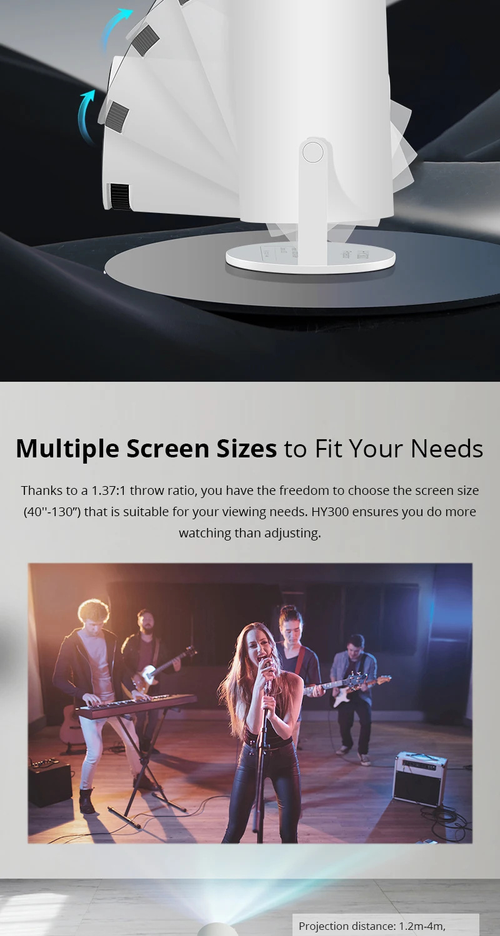39 Bluetooth 5G HD HY300 Portable Home Projector