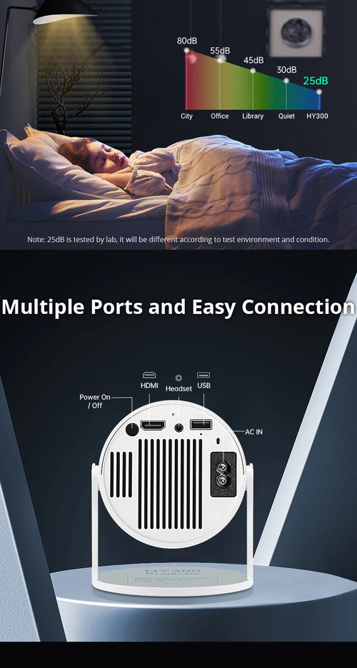 39 Bluetooth 5G HD HY300 Portable Home Projector