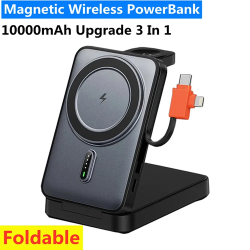 50 New foldable wireless charging power bank with large capacity