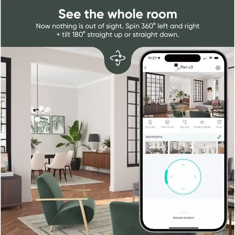 52 1080p smart camera surveillance 360 ​​degree PTZ motion tracking night vision