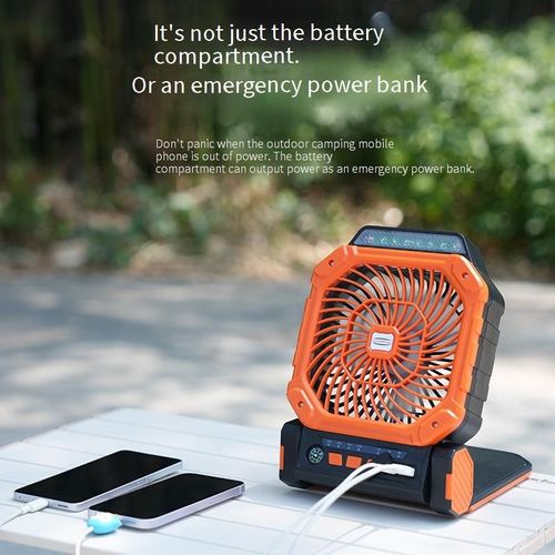 Solar fan for camping with strong wind and timer