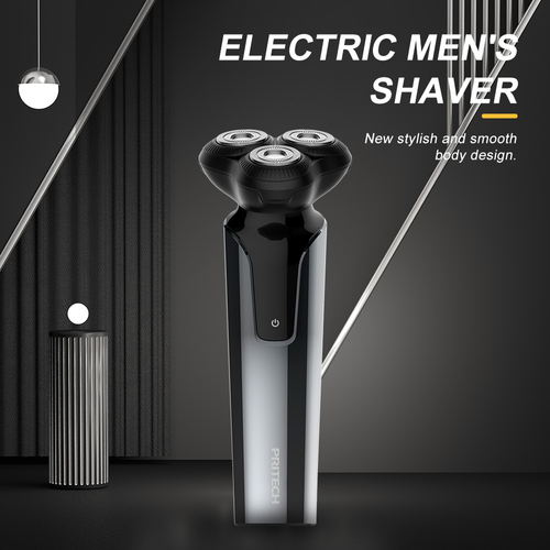 Electric shaver with digital display, full body, plug-in, floating, wet and dry use