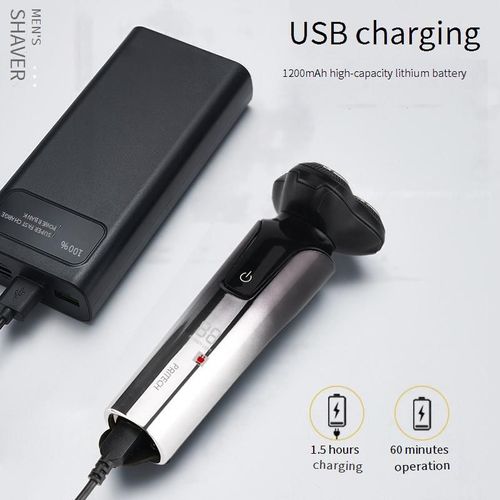 Electric shaver with digital display, full body, plug-in, floating, wet and dry use