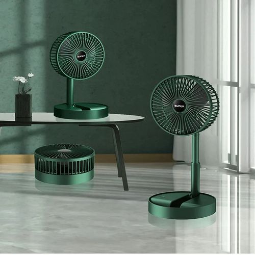 Portable telescopic fan desktop folding home handheld electric fan