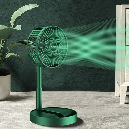 Portable telescopic fan desktop folding home handheld electric fan