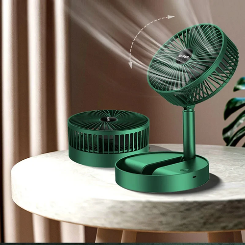 Portable telescopic fan desktop folding home handheld electric fan