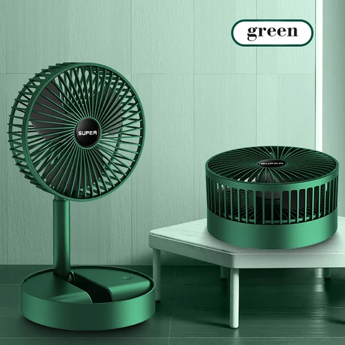 Portable telescopic fan desktop folding home handheld electric fan