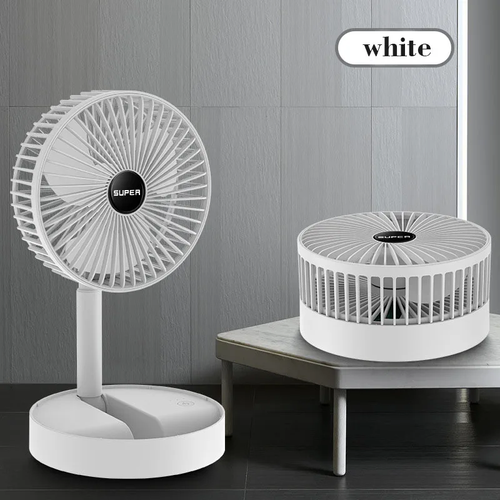 Portable telescopic fan desktop folding home handheld electric fan