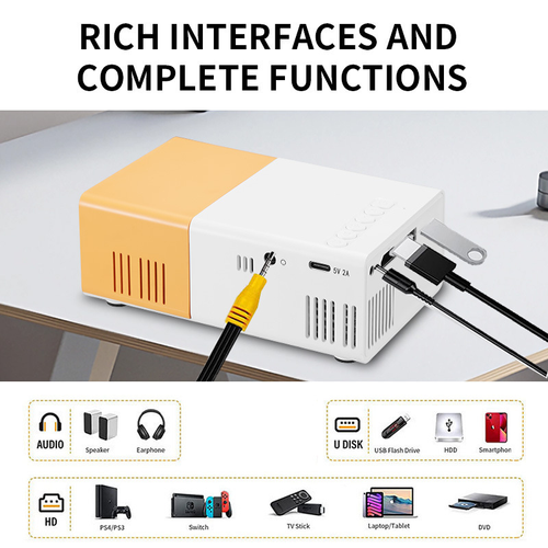 YG300 HD Home Projector Home LED Portable