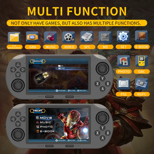 SF3000 handheld game console HD horizontal screen 4.5 inch built-in game