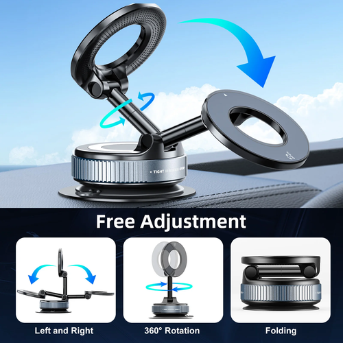 Mobile phone magnetic bracket rotatable and foldable