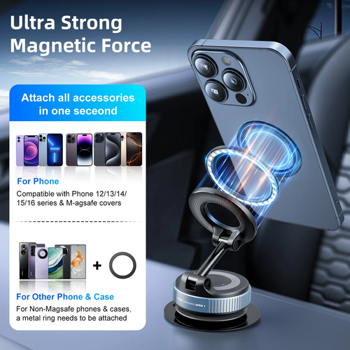 Mobile phone magnetic bracket rotatable and foldable