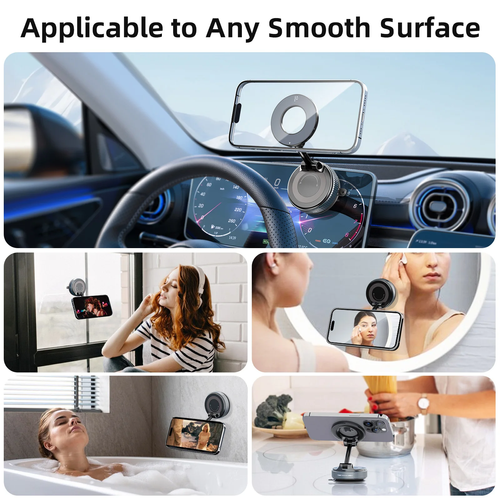 Mobile phone magnetic bracket rotatable and foldable