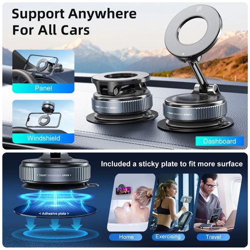 Mobile phone magnetic bracket rotatable and foldable