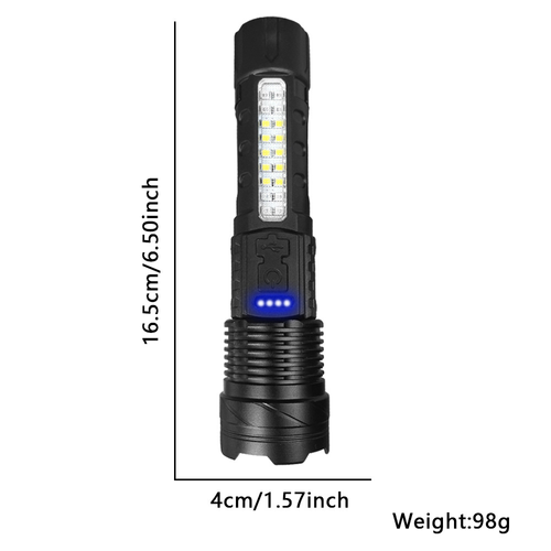 LED flashlight strong light long battery life outdoor multifunctional laser