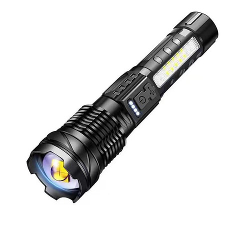 LED flashlight strong light long battery life outdoor multifunctional laser