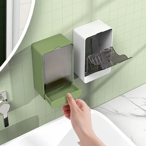 Creative light luxury wall-mounted drain soap box