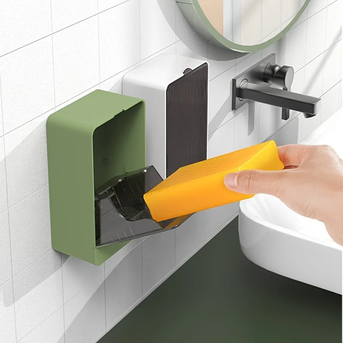Creative light luxury wall-mounted drain soap box