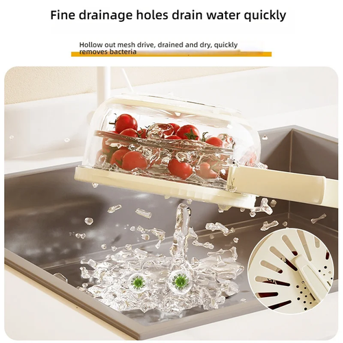 Kitchen multifunctional double-layer drain basket