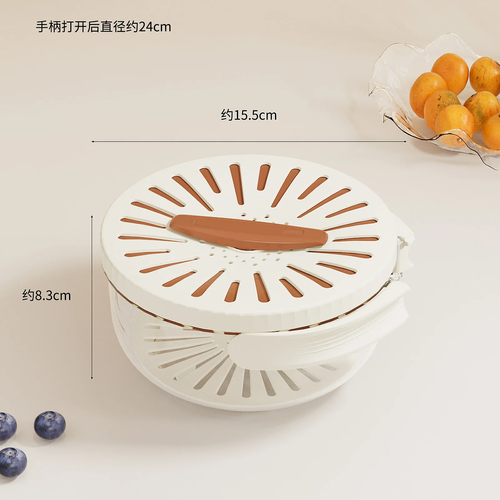 Kitchen multifunctional double-layer drain basket