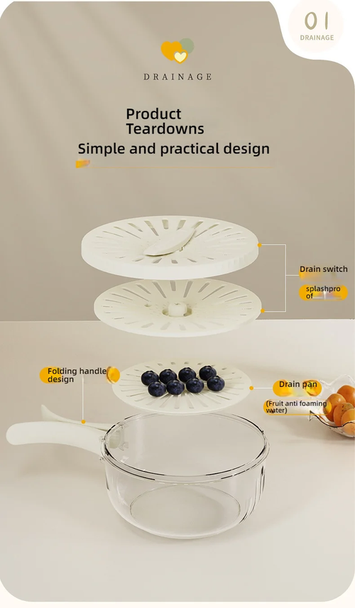Kitchen multifunctional double-layer drain basket