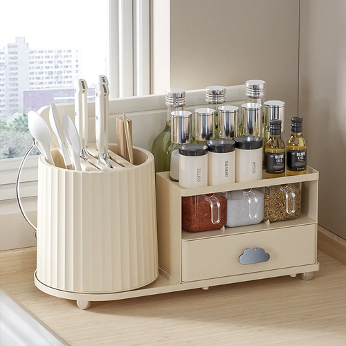 Kitchen multifunctional double-layer drain basket