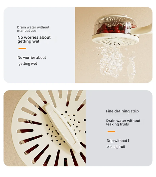 Kitchen multifunctional double-layer drain basket