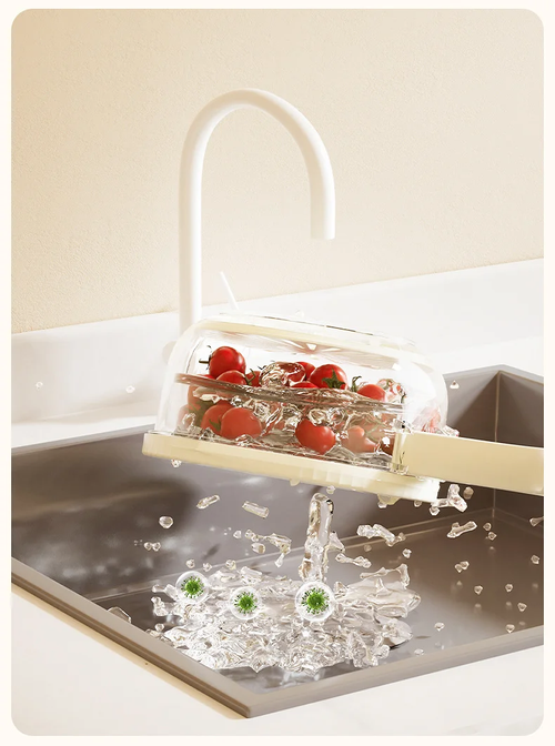 Kitchen multifunctional double-layer drain basket