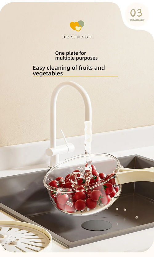 Kitchen multifunctional double-layer drain basket