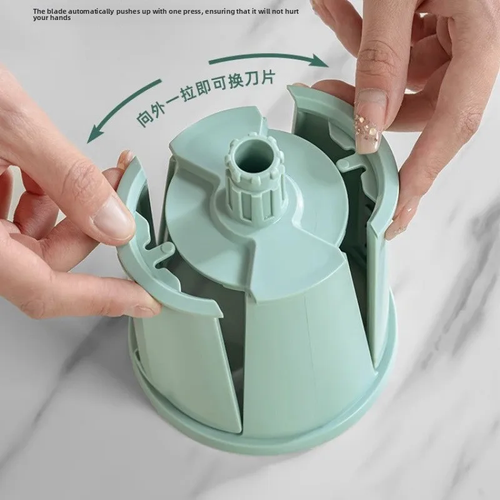 Rotary cheese grater with handle