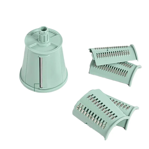 Rotary cheese grater with handle
